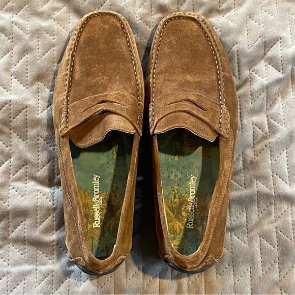 Russell & Bromley driving loafers mens 42.5‎9.5 EUC brown suede